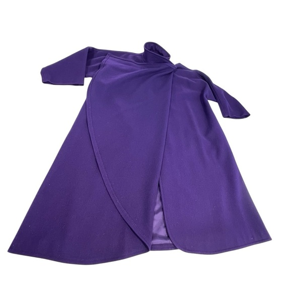 VINTAGE RUTLAND Purple Wool Cape Coat Women's Size 1X - Picture 10 of 16